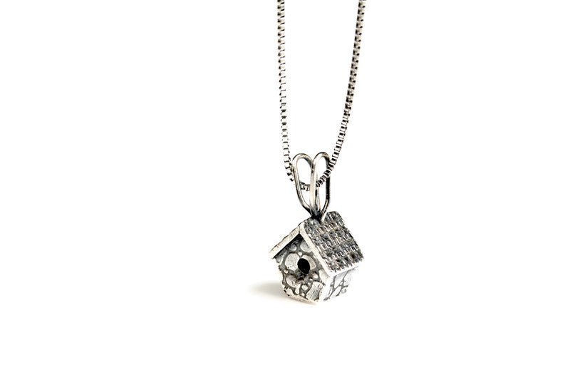 Birdhouse necklace on sale