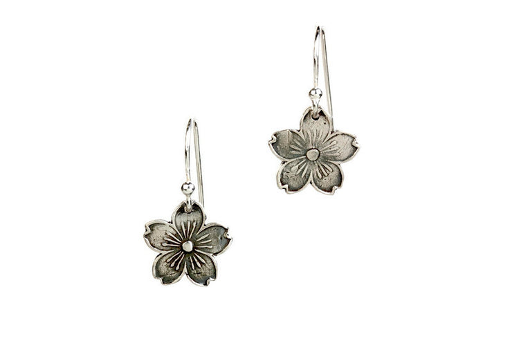 Cherry Blossoms Silver Earrings