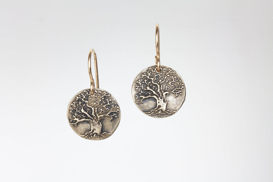 Tree of Life Earrings Bronze