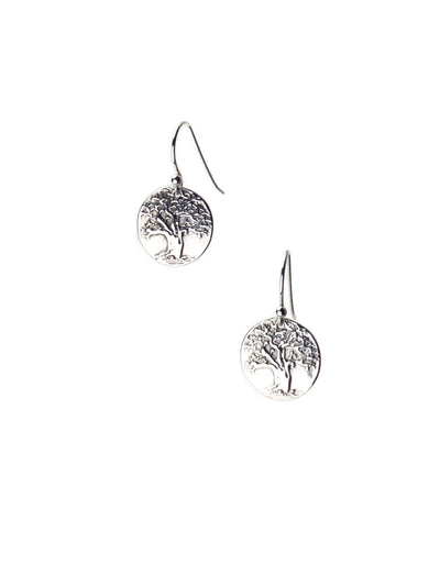 Tree of Life Earrings Small Silver