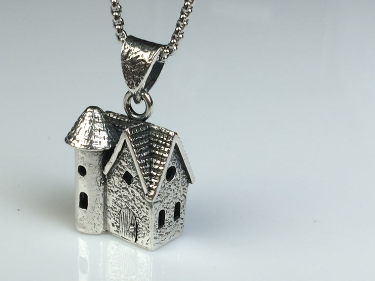 Victorian House Silver Pendant