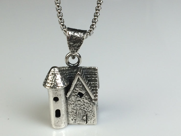 Victorian House Silver Pendant