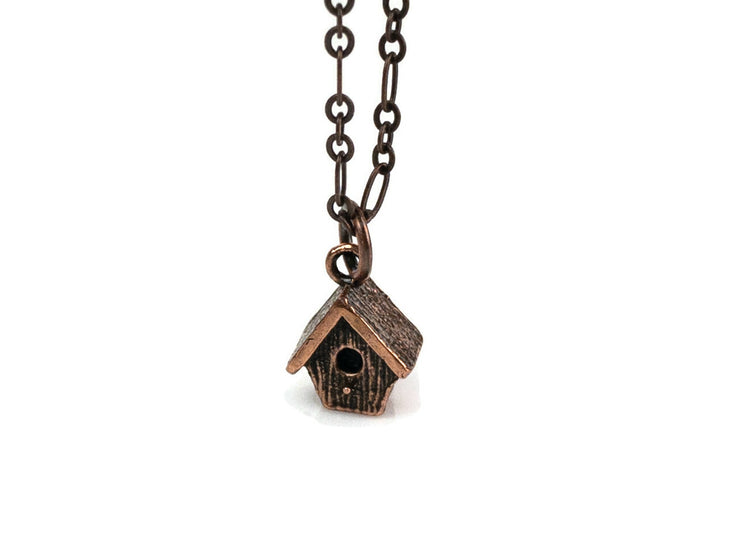 Birdhouse Charm Copper