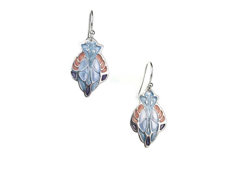 Sugaree Silver Enamel Earrings
