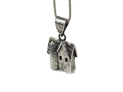 Victorian House Silver Pendant