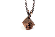 Birdhouse Copper Pendant