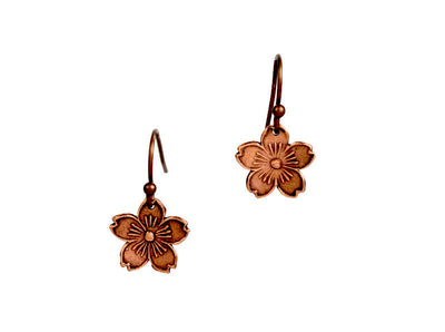 Cherry Blossoms Copper Earrings