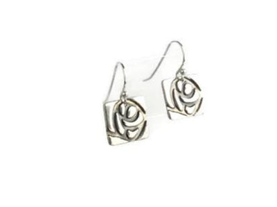 Glasgow Rose Silver Earrings