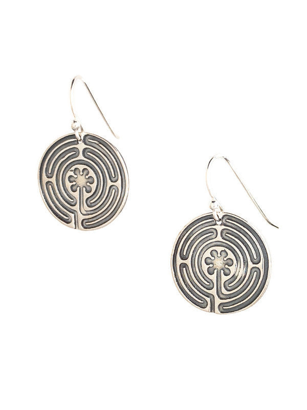 Labyrinth Silver Earrings