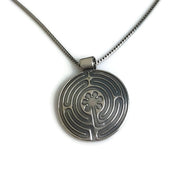 Labyrinth Silver Pendant
