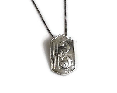 Middle Clef Silver Pendant