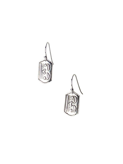 Middle Clef Silver Earrings