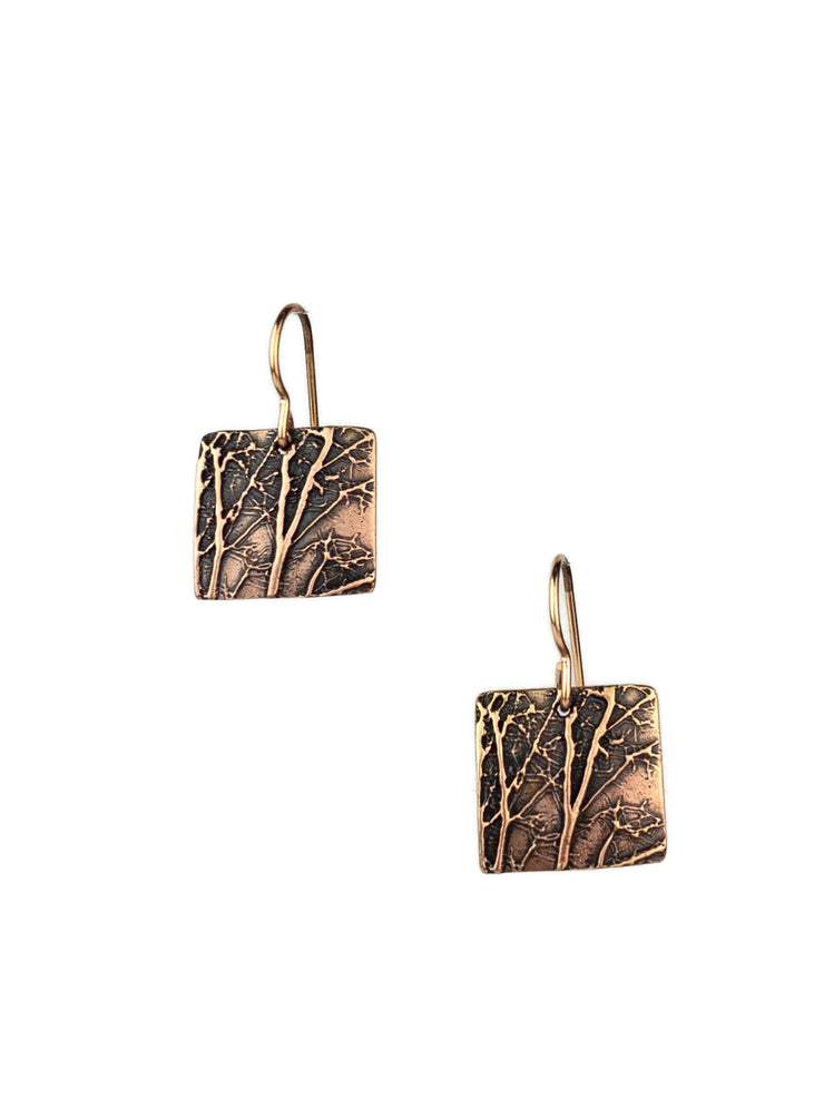 Middle Tree Bronze Earrings