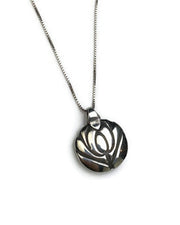 Peacock Silver Lentil Pendant