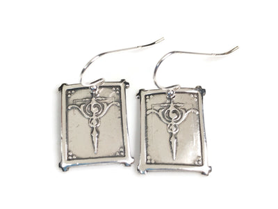 Pendulum Silver Earrings