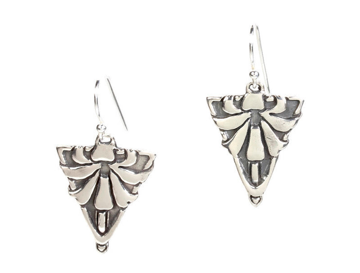 Pointed Lily Silver Earrings