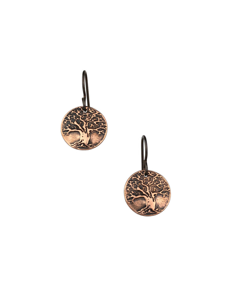 Tree of Life Earrings Small Copper