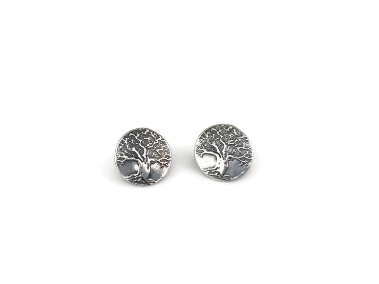 Tree of Life Earrings Silver Posts