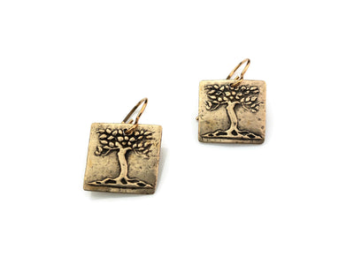 Tree Earrings Bronze Sale